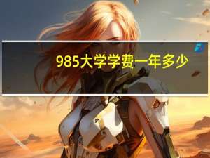 985大学学费一年多少