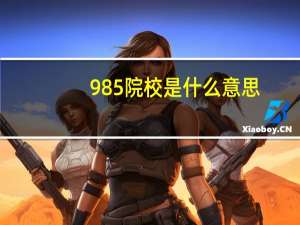 985院校是什么意思