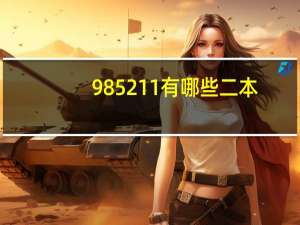985 211有哪些二本