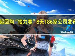 A股掀起回购“接力赛” 8天186家公司发布回购类公告