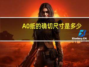 A0纸的确切尺寸是多少？