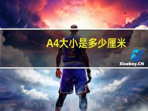 A4大小是多少厘米