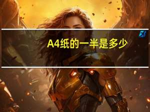 A4纸的一半是多少