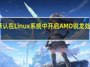 AMD承认在Linux系统中开启AMD锐龙处理器的fTPM