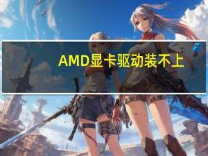 AMD显卡驱动装不上