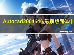 Autocad2004 64位破解版 简体中文版（Autocad2004 64位破解版 简体中文版功能简介）