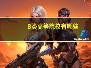 B类高等院校有哪些