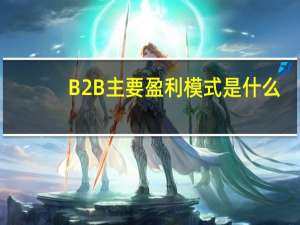 B2B主要盈利模式是什么