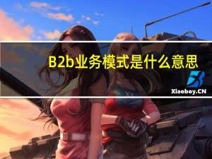 B2b业务模式是什么意思