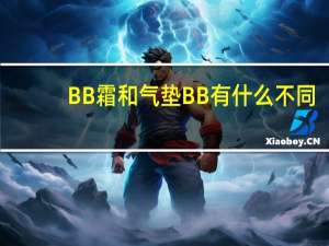 BB霜和气垫BB有什么不同