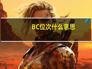 BC位次什么意思