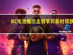 BC电池概念走弱 宇邦新材领跌