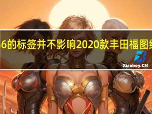 BS6的标签并不影响2020款丰田福图纳的价格