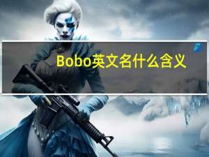 Bobo英文名什么含义
