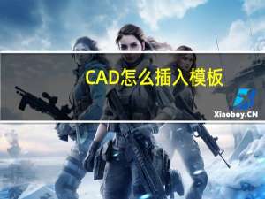 CAD怎么插入模板