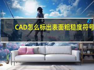 CAD怎么标出表面粗糙度符号