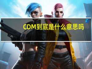 CDM到底是什么意思吗