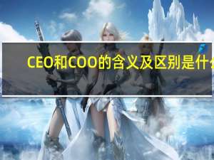 CEO和COO的含义及区别是什么