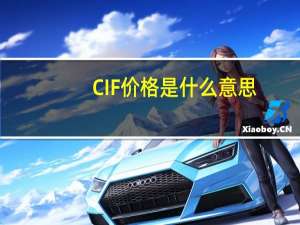 CIF价格是什么意思