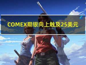 COMEX期银向上触及25美元/盎司日内涨0.86%