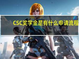 CSC奖学金是有什么申请流程