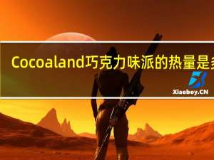 Cocoaland  巧克力味派的热量是多少