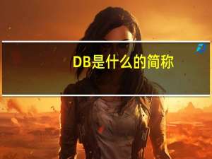 DB是什么的简称
