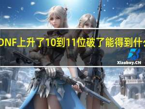 DNF上升了10到11位破了能得到什么材料？