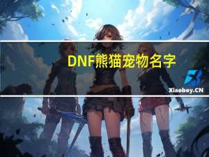 DNF熊猫宠物名字