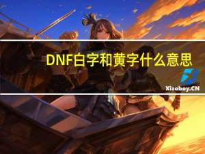 DNF白字和黄字什么意思
