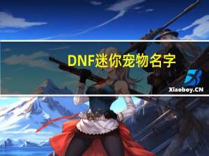 DNF迷你宠物名字
