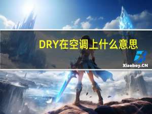 DRY在空调上什么意思