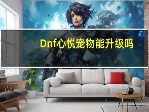 Dnf心悦宠物能升级吗