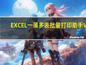 EXCEL一薄多表批量打印助手 V1.001 绿色免费版（EXCEL一薄多表批量打印助手 V1.001 绿色免费版功能简介）