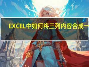 EXCEL中如何将三列内容合成一列