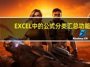 EXCEL中的公式分类汇总功能