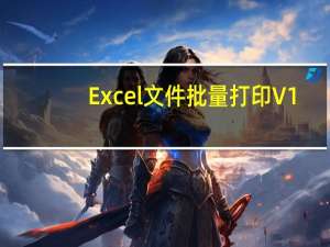 Excel文件批量打印 V1.1 官方版（Excel文件批量打印 V1.1 官方版功能简介）