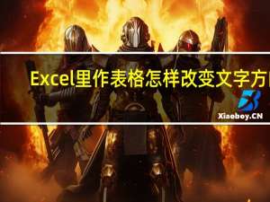 Excel里作表格怎样改变文字方向