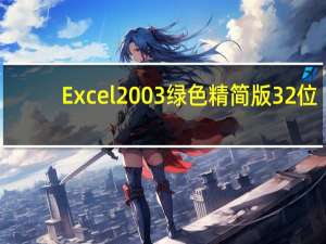 Excel2003绿色精简版 32位/64位 免安装版（Excel2003绿色精简版 32位/64位 免安装版功能简介）