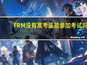 FRM没有准考证能参加考试吗