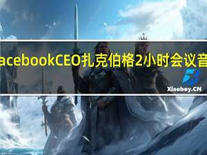 Facebook CEO扎克伯格2小时会议音频泄露