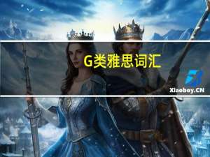 G类雅思词汇