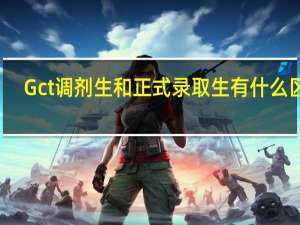 Gct调剂生和正式录取生有什么区别