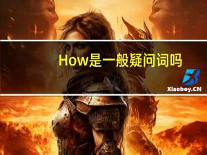 How是一般疑问词吗