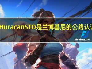 HuracanSTO是兰博基尼的公路认证赛车