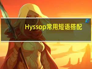 Hyssop常用短语搭配