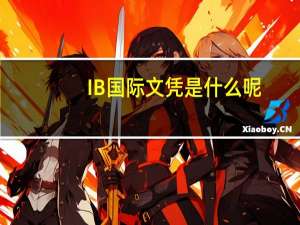 IB国际文凭是什么呢