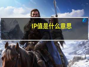 IP值是什么意思