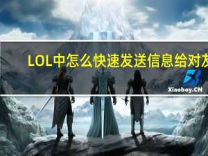 LOL中怎么快速发送信息给对友
