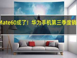 Mate 60成了！华为手机第三季度销量暴增